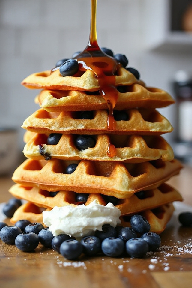 blueberry buttermilk waffle recipe