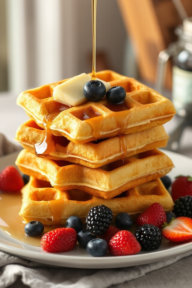 buttermilk cornmeal waffle recipe