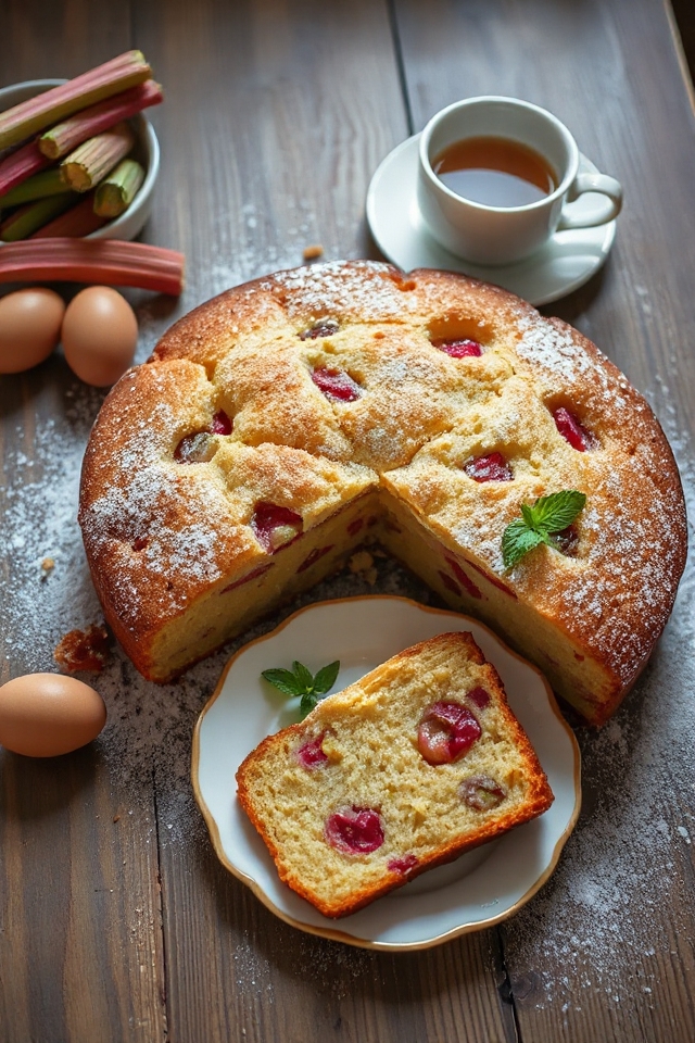 buttermilk rhubarb coffee cake recipe