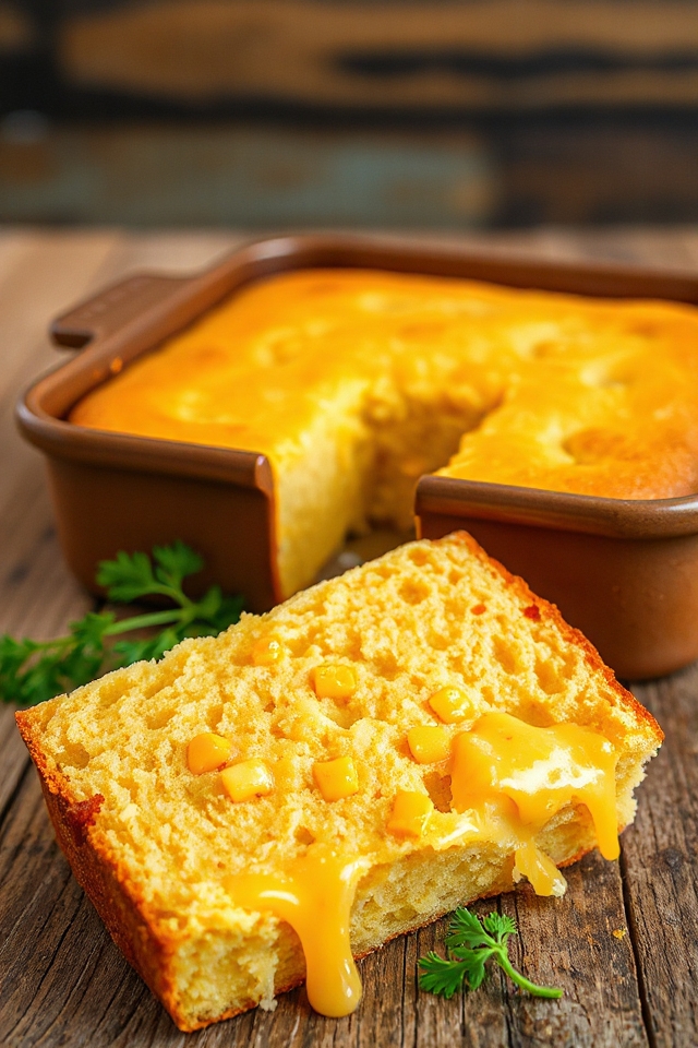 cheesy fluffy cornbread delight
