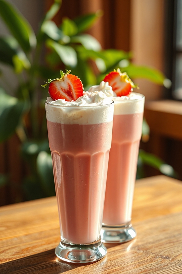 creamy strawberry buttermilk shake