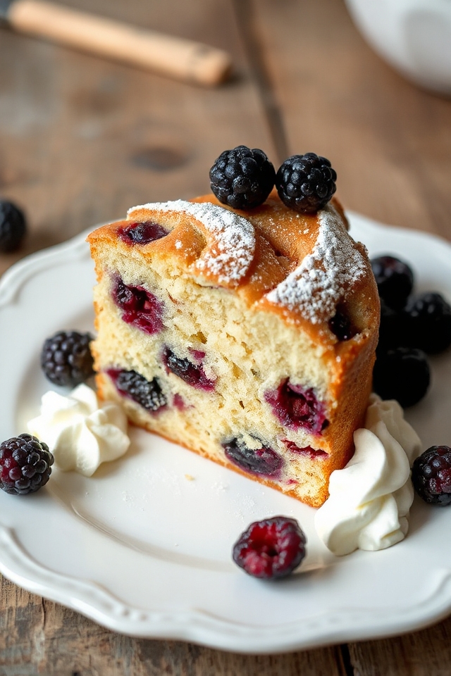delicious blackberry buttermilk cake