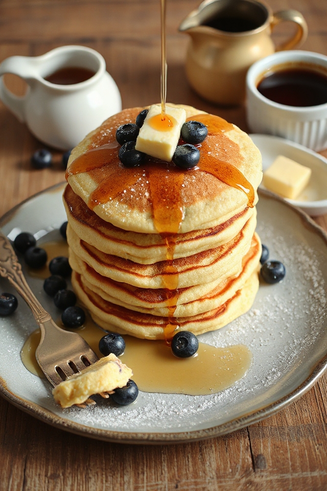 delicious blueberry buttermilk pancakes
