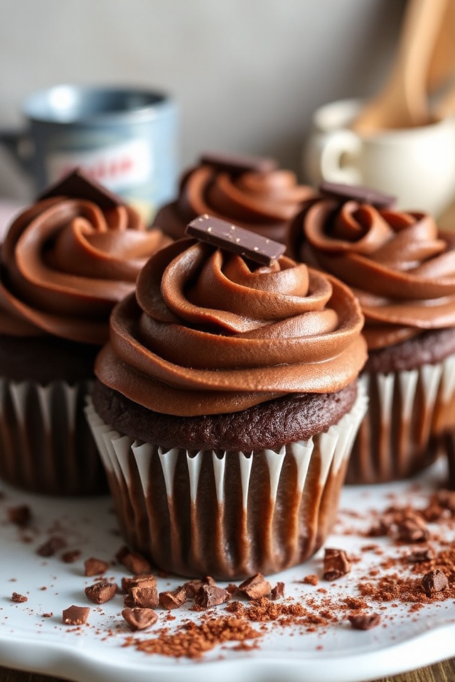 delicious buttermilk chocolate cupcakes