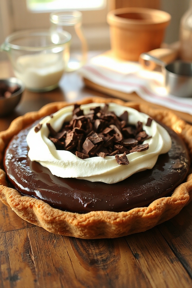 delicious chocolate buttermilk pie