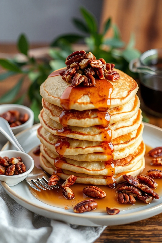 delicious maple pecan pancakes