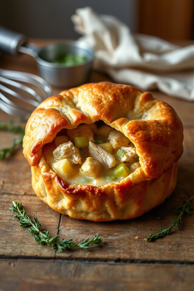 homemade buttermilk chicken pot pie